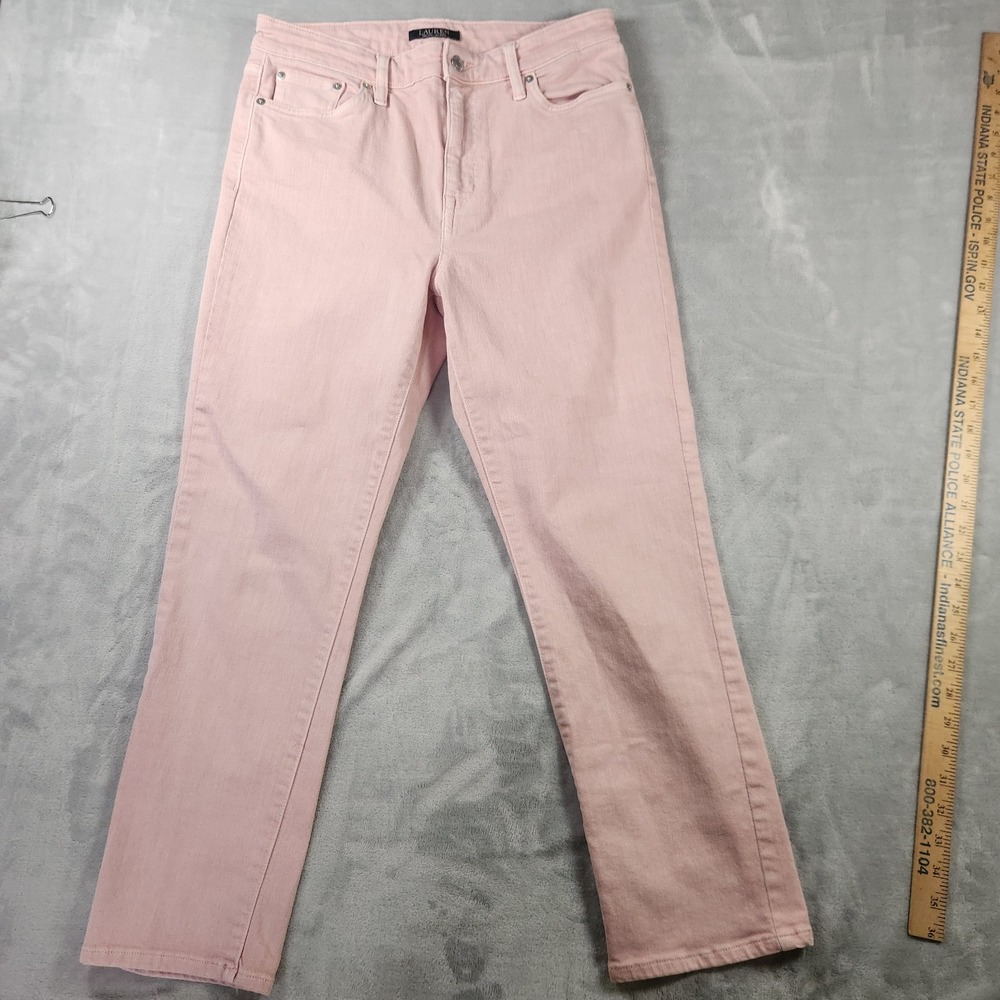 Lauren Ralph Lauren Regal Straight Ankle Jeans Dusty Rose size 10